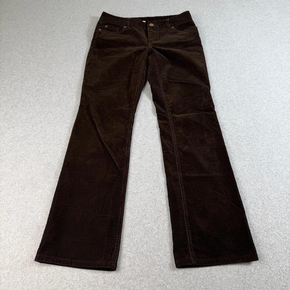 J Crew Pants Women 2R Brown Corduroy Straight Low Rise Heritage Academia 90s Y2K